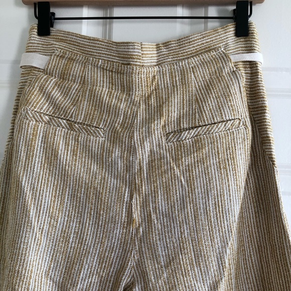 NWT Free People olive and cream pants tapered 2 - Picture 6 of 9
